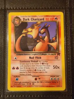 Pokemon Dark Charizard TCG Non-Holo Rare Card 21/82 NM Team Rocket WoTC Vintage - Image 1