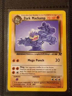 Pokemon Dark Machamp Team Rocket 27/82 NM Card Wotc Vintage - Image 1