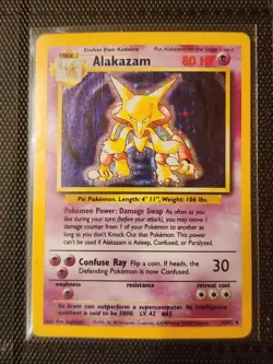 Pokemon TCG Alakazam Base Set 1/102 Holo 1999-2000 Wizards Base Set Card - Image 1