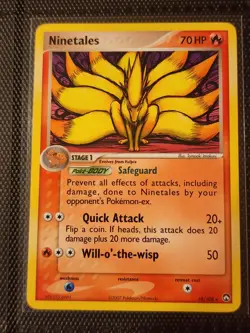 Ninetales 19/108 Pokemon TCG EX Power Keepers Rare Non Holo Light Play LP Card - Image 1