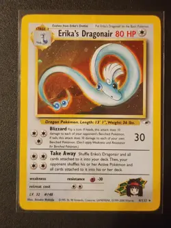 Pokemon Erika's Dragonair Holo Rare Gym Heroes 4/132 Wotc Vintage Card - Image 1