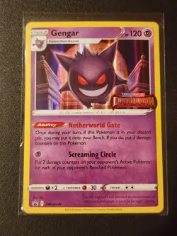 Pokemon Gengar SWSH241 Lost Origin Prerelease Holo Black Star Promo NM Card - Image 1