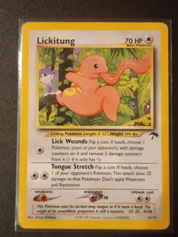 Pokemon Southern Islands Lickitung 16/18 Vintage WOTC Card - Image 1