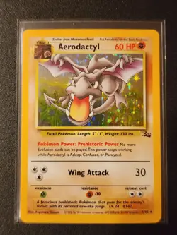 Aerodactyl Holo Rare WOTC Fossil 01/62 Pokemon Card NM - Image 1