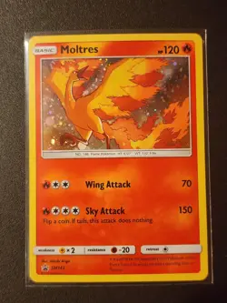 Moltres - SM143 - Hidden Fates NM Pokemon TCG Card - Image 1