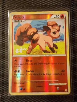 HeartGold SoulSilver 87/123 Vulpix Reverse Holo Pokemon Card - Image 1