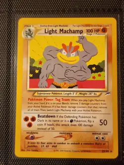 Pokemon Card - Light Machamp Neo Destiny 25/105 Rare NM - Image 1