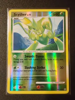 Pokemon Scyther Stormfront Reverse Holo Card 49/100 LP Excellent Card - Image 1