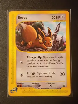 Eevee - Aquapolis 75/147 2002 - E Reader - Pokemon TCG - WOTC - NM Card - Image 1