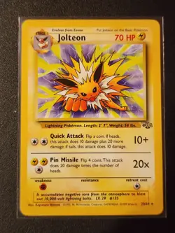 1999 Pokemon TCG Jolteon Jungle 20/64 Regular Non Holo Rare - LP Excellent Card - Image 1