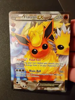 Flareon EX RC28/32 Full Art Ultra Rare LP Excellent Pokemon Card - Image 3