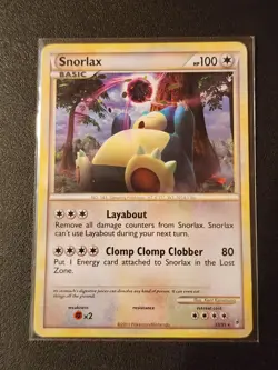 Pokemon TCG Snorlax Call of Legends Rare 33/95 2011 LP Card - Image 1