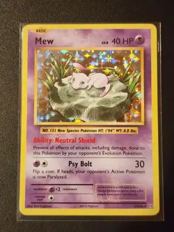Pokemon Mew 53/108 Holo Rare XY Evolutions 2016 NM Card - Image 1