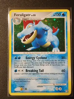 Pokemon TCG Feraligatr 8/123 Mysterious Treasures Holo Card 2007 LP - Image 1