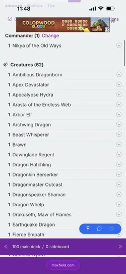 Nikya of the Old Ways Commander Deck – Gruul Creature Ramp & Big Dragons EDH - Image 2