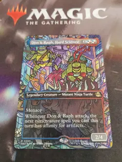 Mtg. Don & Raph, Hard Science. Foil Borderless. Teenage Mutant Ninja Turtles. Nm - Image 1