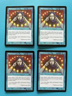 Brainstorm x4 MTG Mercadian Masques, light play - Image 1