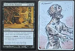 SKETCHED MtG Magic Pancoast _ Innistrad Artist Proof _ ARMY OF THE DAMNED _ B/R - Image 1