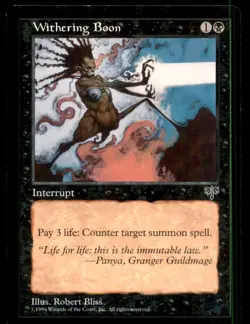 MTG Withering Boon LP Light Play Mirage [5111] - Image 1