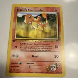 Pokemon Blaine's Charmander Gym Heroes 1st Edition 61/132 50 HP Common - Image 1