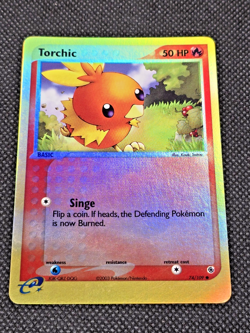 Torchic 74/109 Pokemon EX Ruby and Sapphire 2003 Reverse Holo LP/NM - Image 1