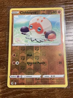 Pokemon TCG Clobbopus Fusion Strike 152/264 Reverse Holo Common - Image 1