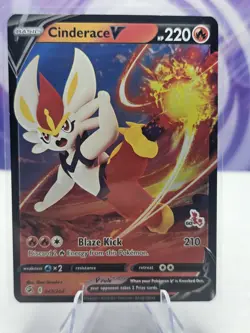 Pokemon Cinderace V 043/264 Swsh08: Fusion Strike Ultra Rare Holo HP - Image 1