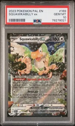 2023 POKEMON PAL EN-PALDEA EVOLVED #169 SQUAWKABILLY EX PSA 10 - Image 1