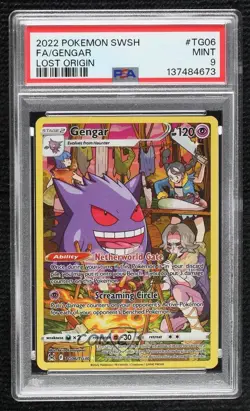 Full Art - Gengar Pokemon Sword & Shield Lost Origin Trainer Gallery PSA 9 MINT - Image 1