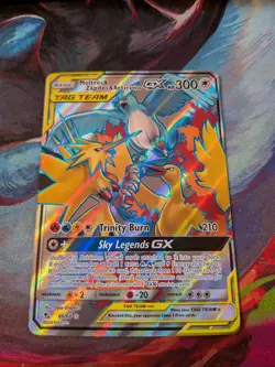 Pokemon TCG Moltres & Zapdos & Articuno GX 66/68 Hidden Fates Full Art Holo - Image 2