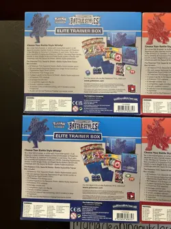 SEALED Set of (4) Pokemon TCG Sword & Shield Battle Styles Elite Trainer Box ETB - Image 3
