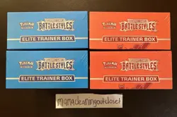 SEALED Set of (4) Pokemon TCG Sword & Shield Battle Styles Elite Trainer Box ETB - Image 5