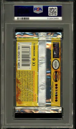 Pokemon 1999 Vintage WOTC Base Set Charizard Sealed Booster Pack PSA 9 - Image 2