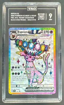 Espeon ex 2023 Pokemon SV Prismatic Evolutions Promo - SVP EN #175 TAG 9 - Image 1