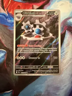 Pokemon Klinklang Sv: Black Bolt Illustration Rare Holo 141/086 150 HP Metal - Image 1