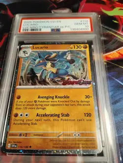 Pokemon Lucario Scarely Violet Stamp 114/198 PSA 10 - Image 1