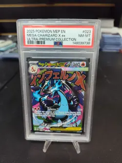 2025 POKEMON MEP ULTRA-PREMIUM COLLECTION #023 MEGA CHARIZARD X EX PSA 8 - Image 1