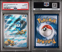 2025 Pokemon Phantasmal Flames 098/094 Illustration Rare Piplup PSA 10 - Image 3