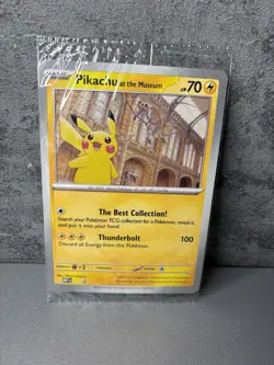Pokemon Promo Pikachu At The Museum Oversized SpecialEdition Collectable 25th - Image 1