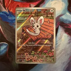 Pokemon Minccino Sv: Black Bolt Illustration Rare Holo 152/086 2025 60 HP - Image 1