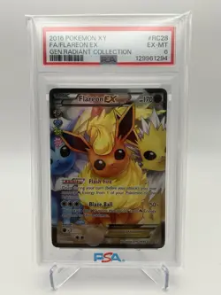 2016 POKEMON XY GENERATIONS RADIANT COLL #RC28 FULL ART/FLAREON EX PSA 6 - Image 1
