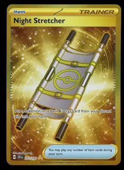 2024 Pokemon Surging Sparks 251/191 NIGHT STRETCHER Gold Hyper Rare - Image 1