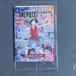 One Piece Monkey D. Luffy College Basketball Promo Card P-055 SEALED - Image 4