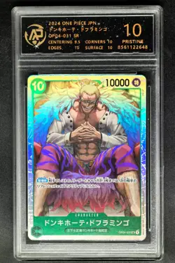 ONE PIECE JPN. cards Donquixote Doflamingo OP04-031 SR RPA 10 (SAME AS PSA 10) - Image 1