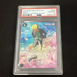 2025 ONE PIECE OP10-ROYAL BLOOD SPECIAL ALTERNATE ART 003 SANJI PSA 10 - Image 1