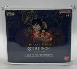 One Piece TCG OP-01 EN Romance Dawn White Bottom Booster Box SEALED w/Acrylic - Image 1