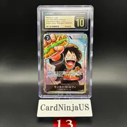 CGC PRISTINE 10 MONKEY D. LUFFY #P-075 SAIKYO JUMP PROMO 2024 ONE PIECE JPN 13 - Image 1