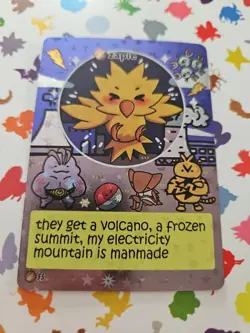 Pokiebubies 1st Edition Holo Zapie (Zapdos) Pokemon fan art card Chefkenlee - Image 1