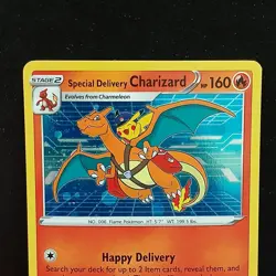 Pokemon TCG Special Delivery Charizard SWSH075 Holo Card NM Condition - Image 2