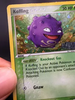 Reverse Holo Stamped Koffing Pokemon Card Team Rocket Returns 61/109 Swirl MP-c - Image 2